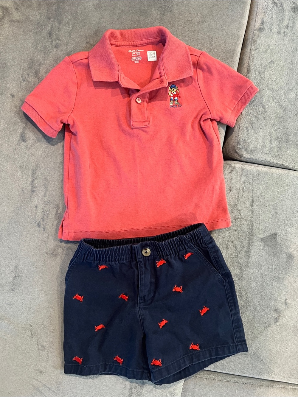 Ralph Lauren Baby Boys Polo and Short Set- size 24 months